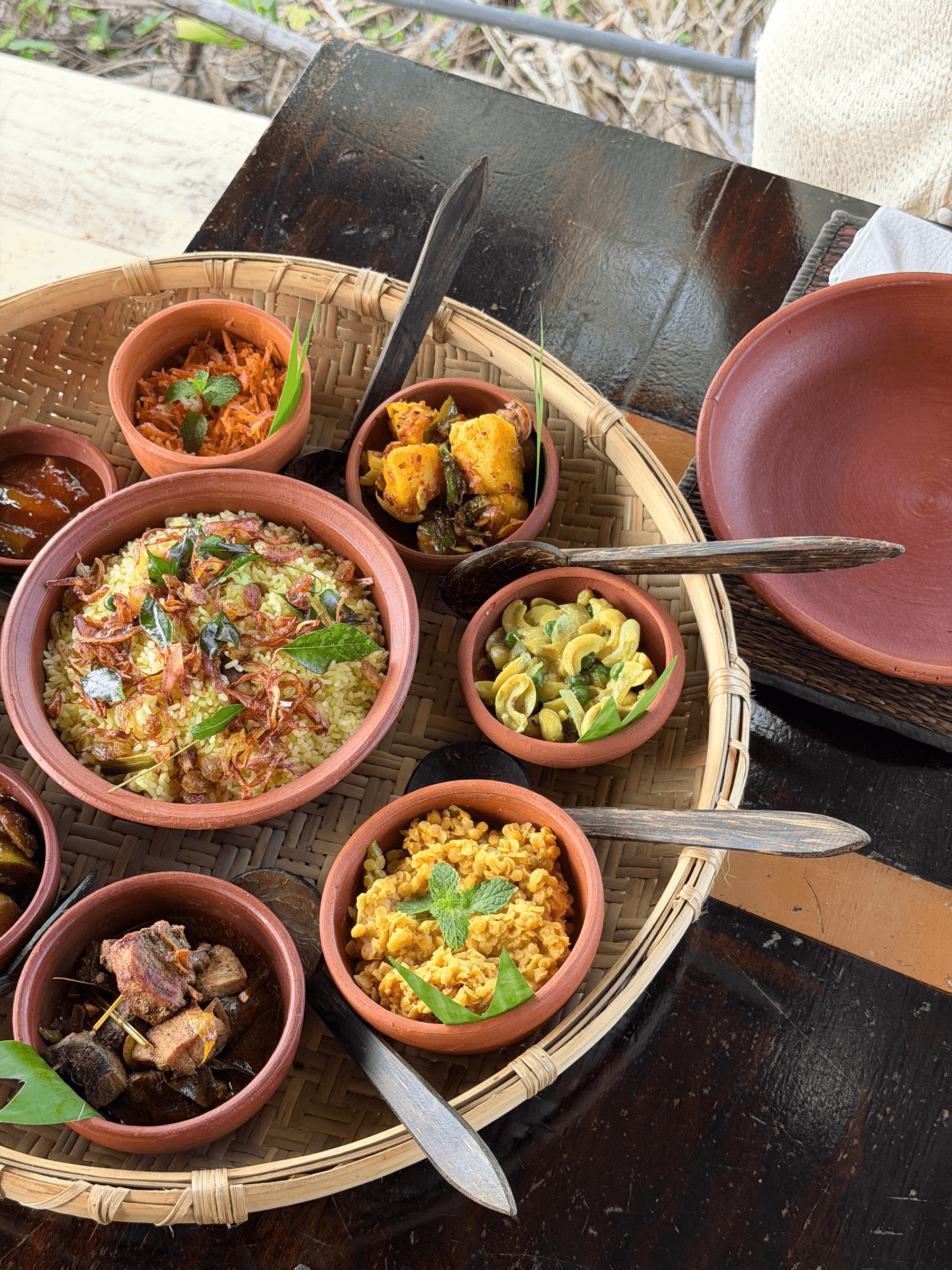 Sri Lankan dishes prepared at Zen Koggala